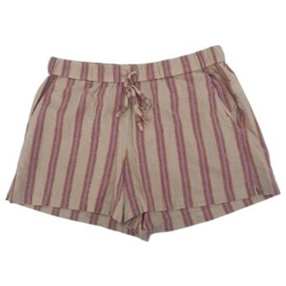 Marine‎ Layer Striped Hemp Blend Shorts Womens Medium Tan Orange Purple Casual